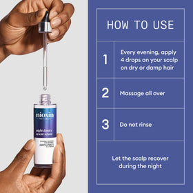 Nioxin 2.4 fl oz bottle next to ruler showing product size