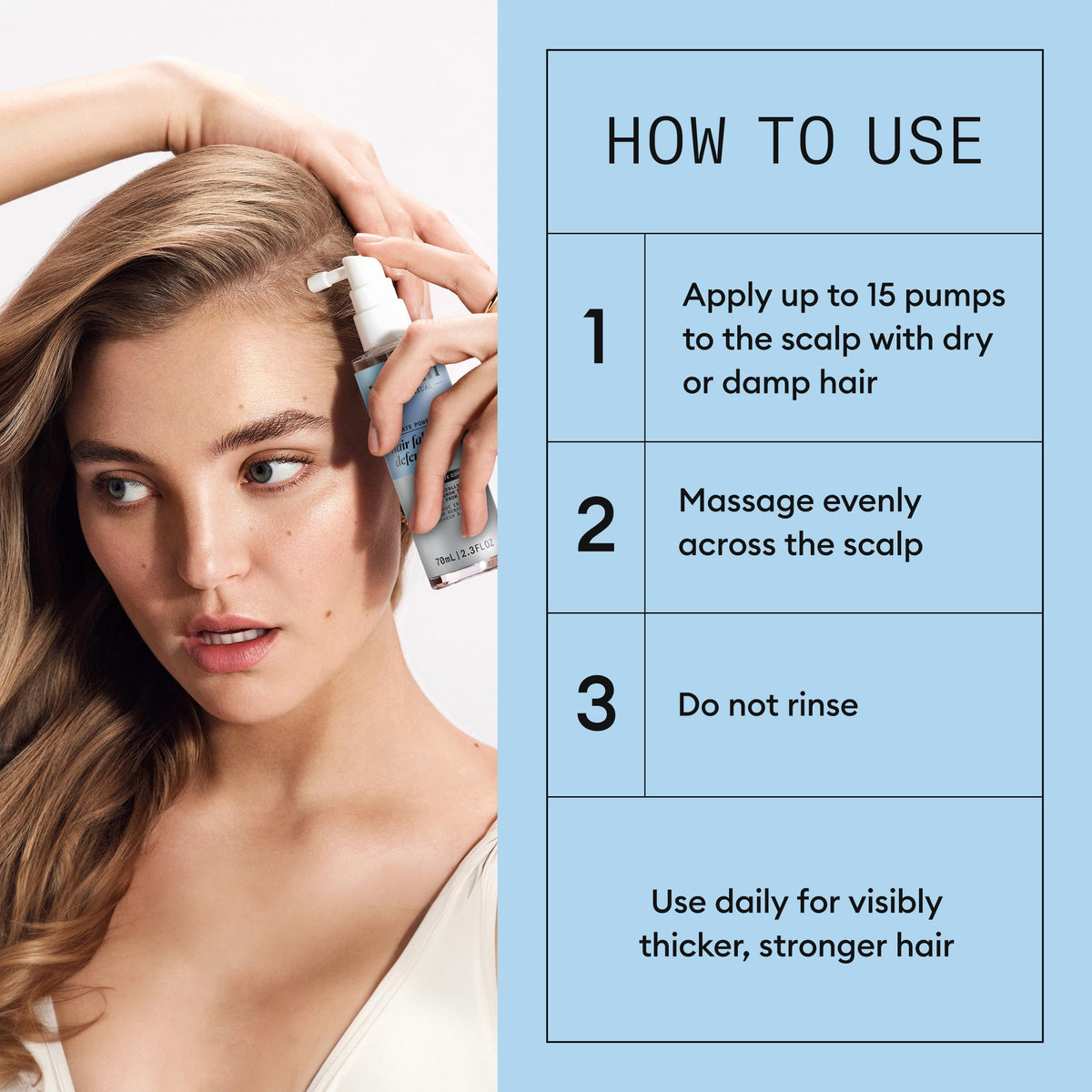 NIOXIN 2.3 fl oz bottle in hand, showing compact travel-friendly size advantage