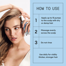 NIOXIN 2.3 fl oz bottle in hand, showing compact travel-friendly size advantage