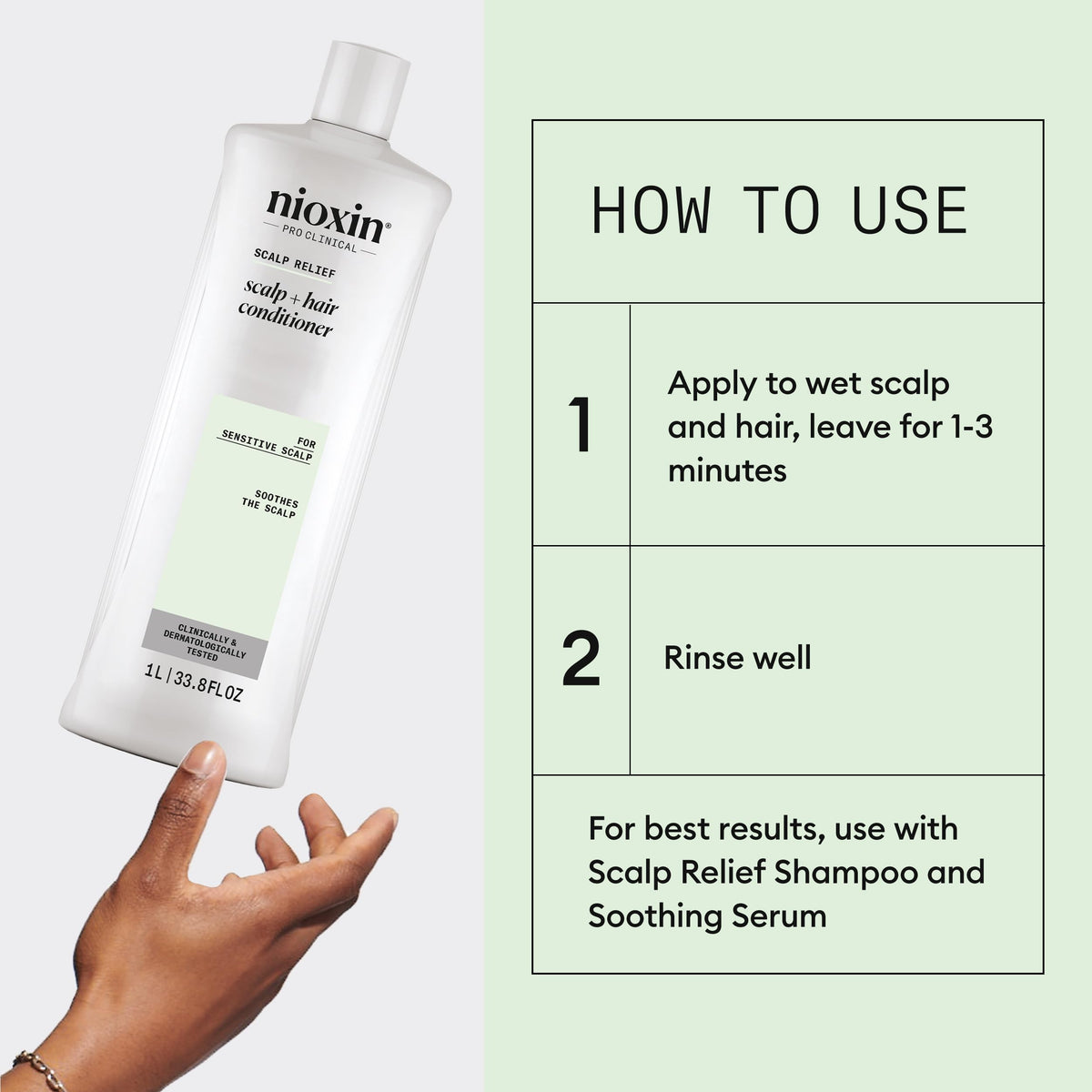 Nioxin 33.8 oz next to common bottle for long-lasting supply benefit