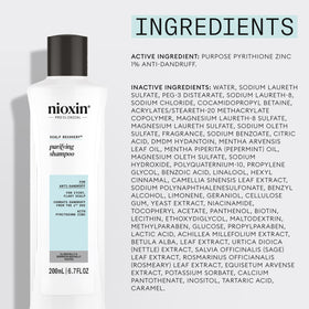 NIOXIN bottle in hand scale comparison showing convenient 6.7 fl oz size