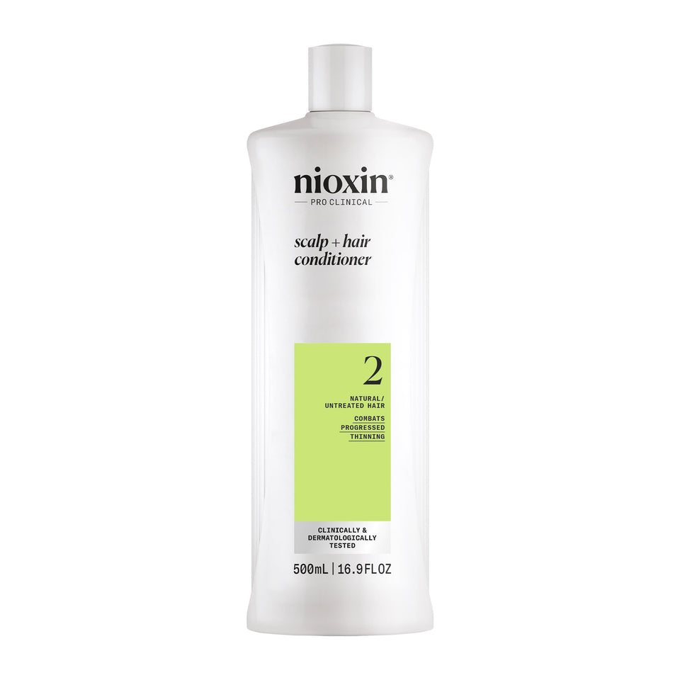 NIOXIN front bottle view showing System 2 conditioner, professional results