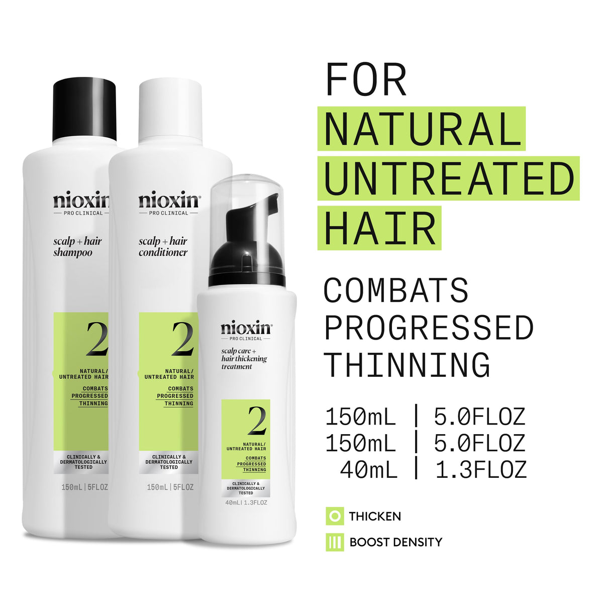 NIOXIN conditioner pump detail showing lightweight conditioning benefit