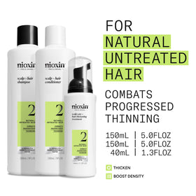 NIOXIN conditioner pump detail showing lightweight conditioning benefit