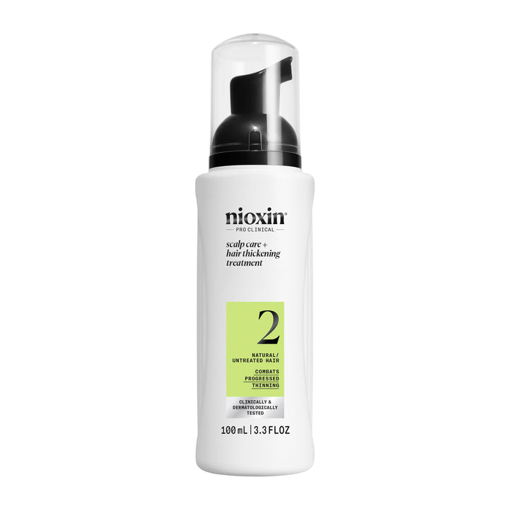 Nioxin front packaging showing System 2 leave-in treatment and benefits