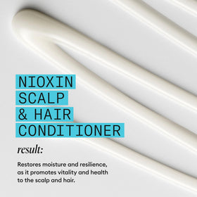 NIOXIN before and after on color-treated hair showing fuller appearance
