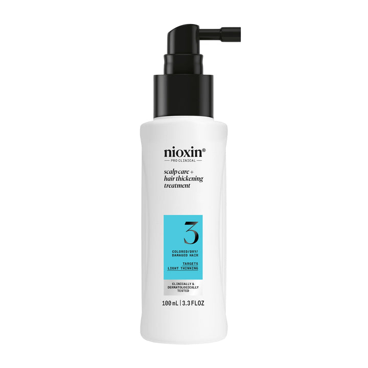 Nioxin System 3 front packaging showing bottle and box for clear product recognition and shelf appeal