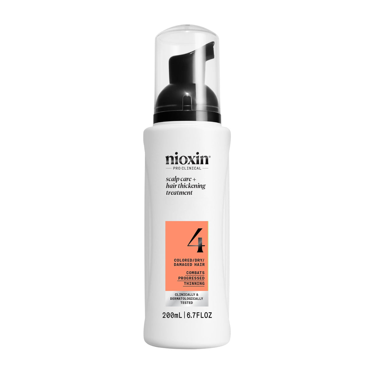 NIOXIN front bottle of System 4 treatment showing packaging and size benefit