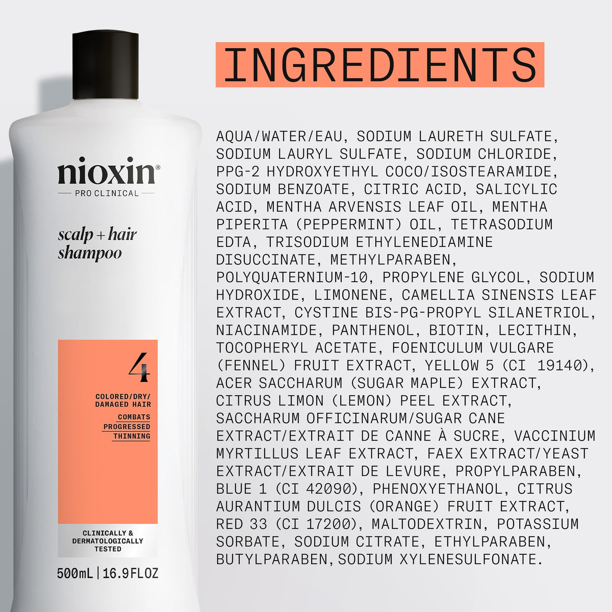 NIOXIN ingredients visual with botanicals representing nourishing scalp benefit