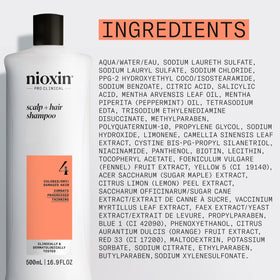 NIOXIN ingredients visual with botanicals representing nourishing scalp benefit