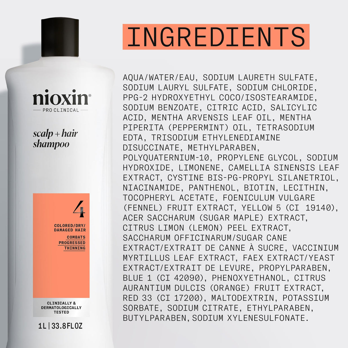 Nioxin System 4 lifestyle styling result showing fuller-looking hair benefit