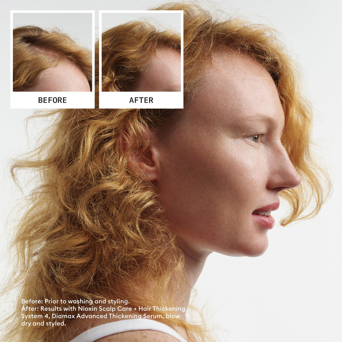 NIOXIN pump detail of System 4 highlighting easy, mess-free delivery benefit