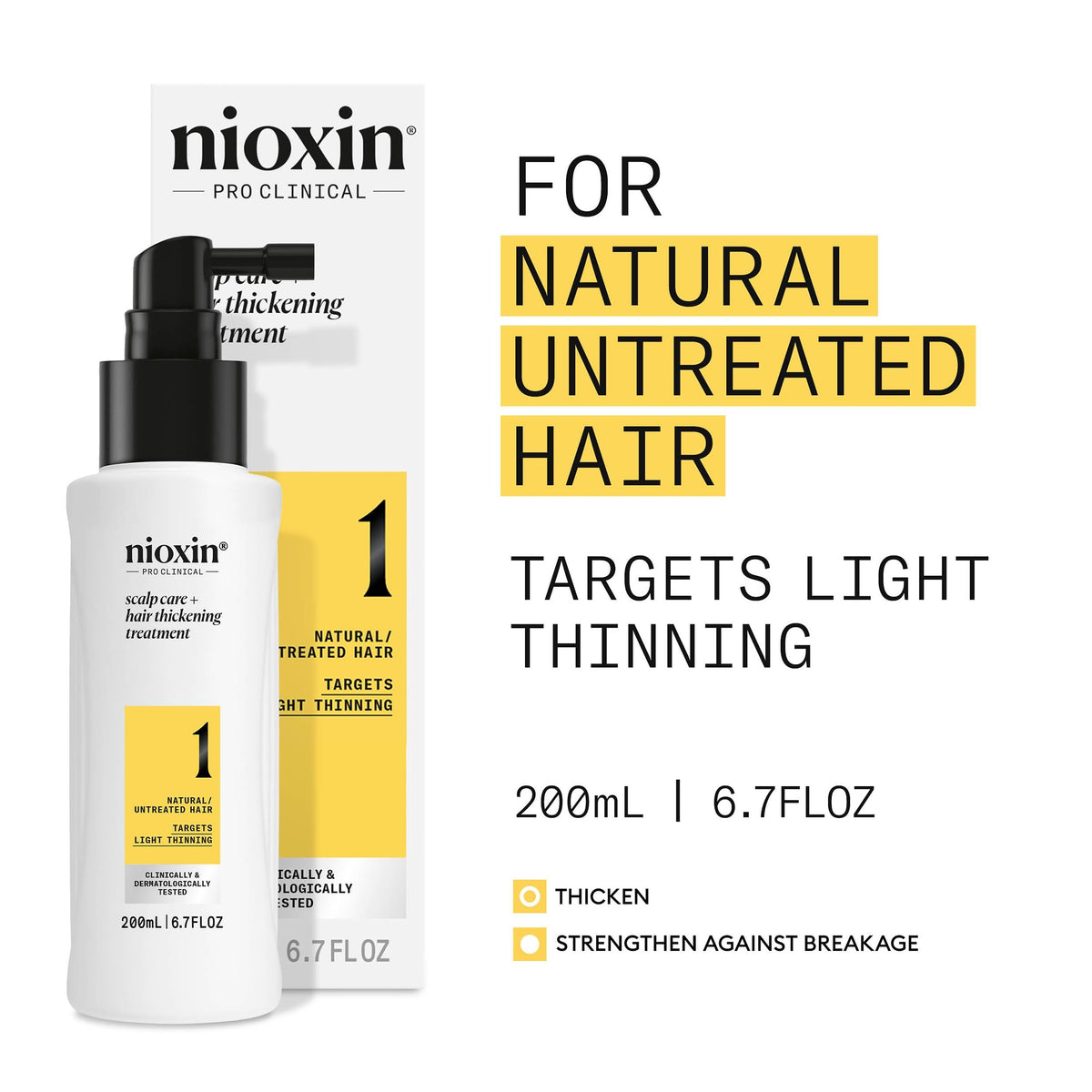 Nioxin texture close-up highlighting lightweight formula that adds body to hair