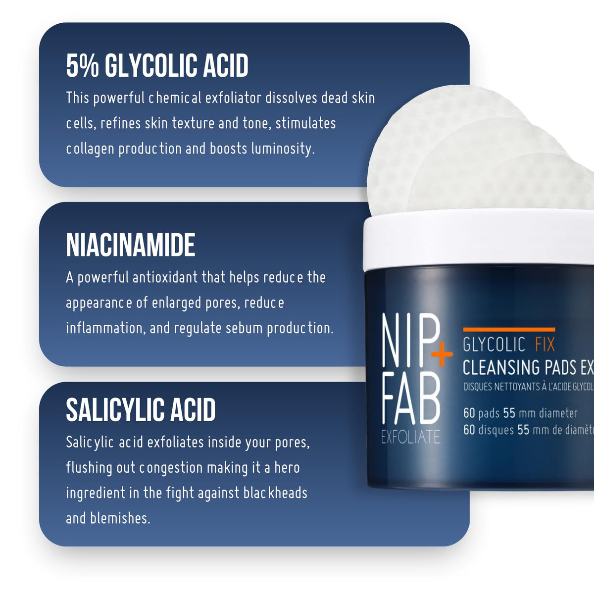 Nip+Fab pad being applied to cheek offering pore-refining action