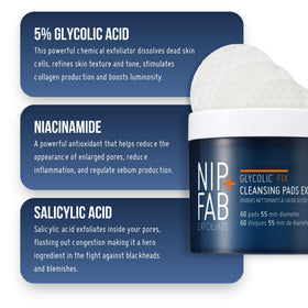 Nip+Fab pad being applied to cheek offering pore-refining action