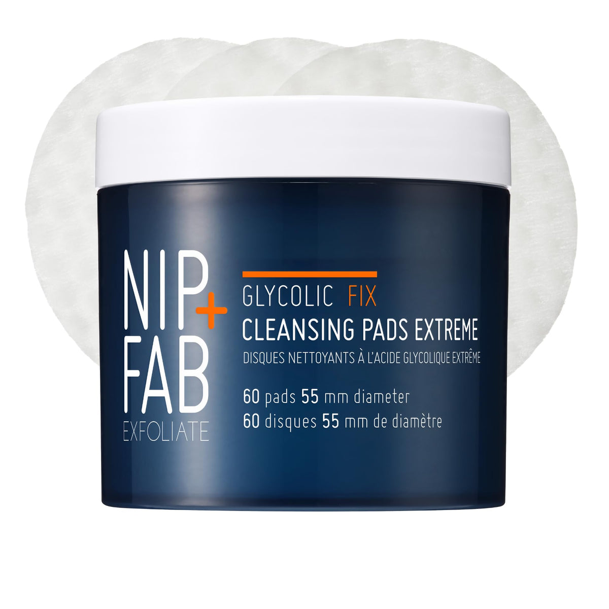 Nip+Fab tub front packaging showing product and benefits