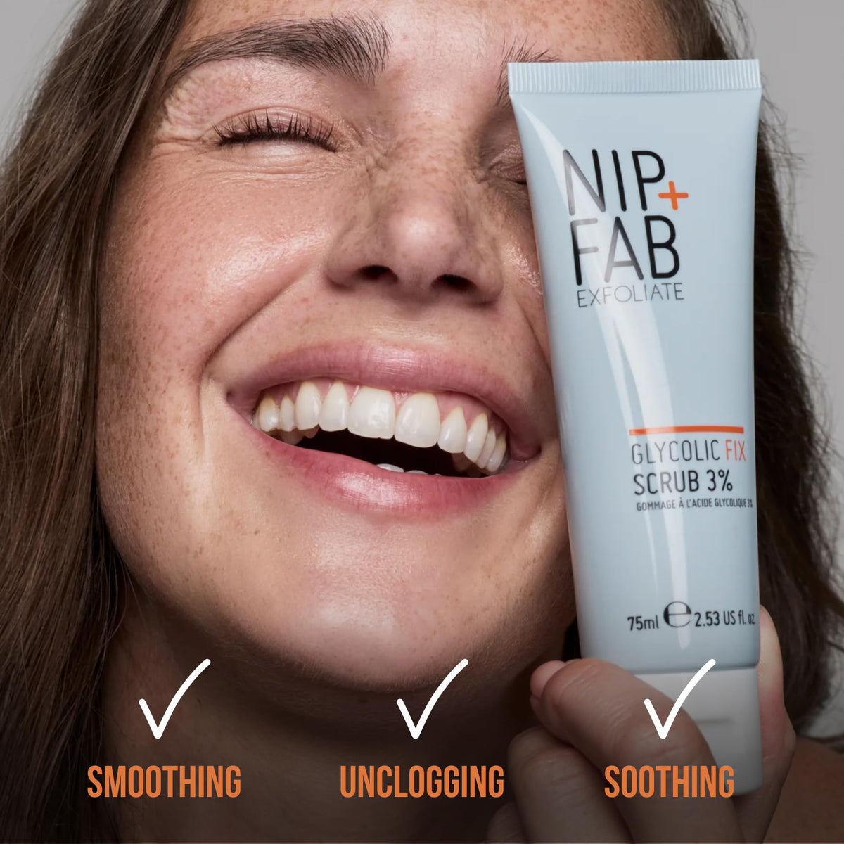 Nip+Fab ingredient graphic highlighting glycolic and salicylic acid benefits