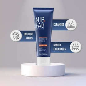 Nip+Fab before and after texture comparison showing refined pores