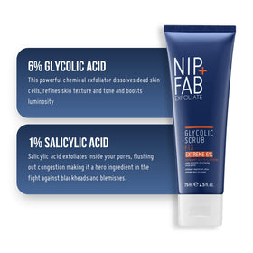 Nip+Fab scrub on hand during application showing cleansing benefit