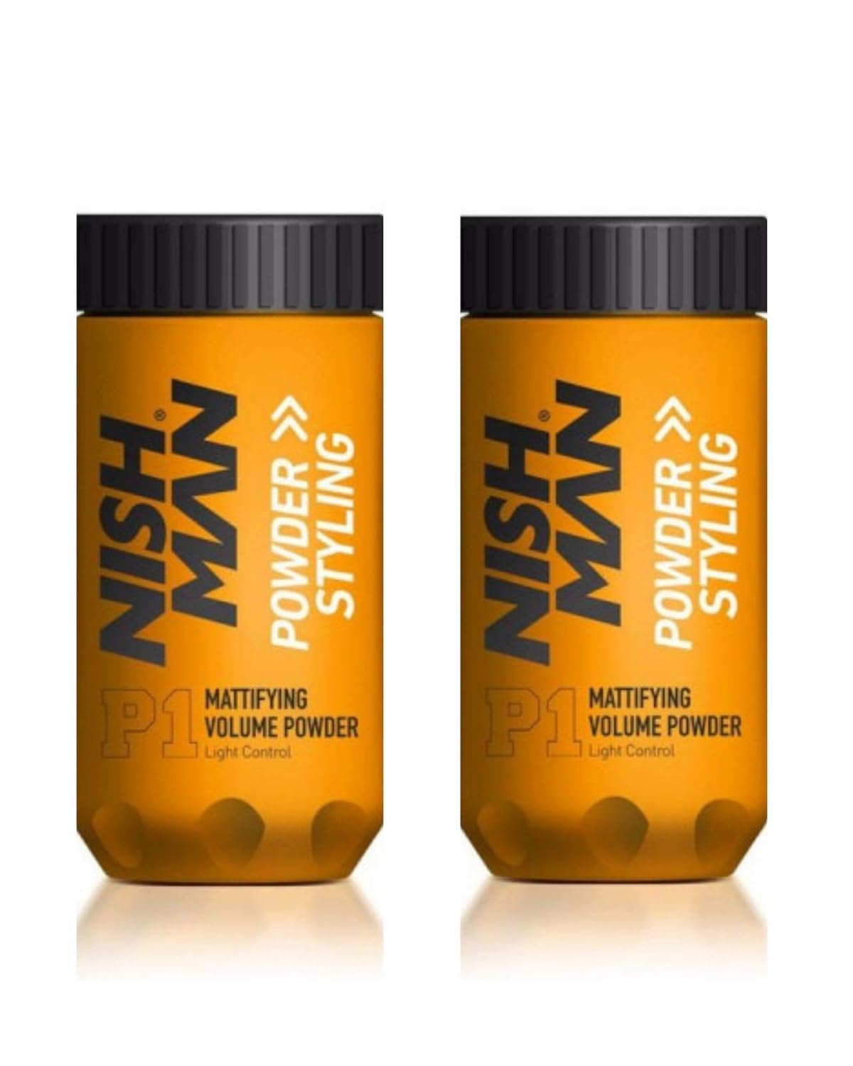 nishman front packaging showing two 20g jars for travel-ready styling
