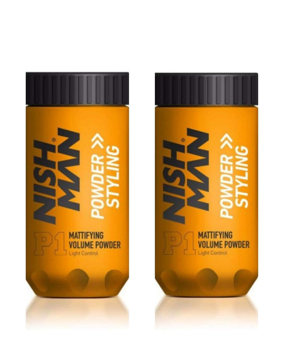 nishman front packaging showing two 20g jars for travel-ready styling