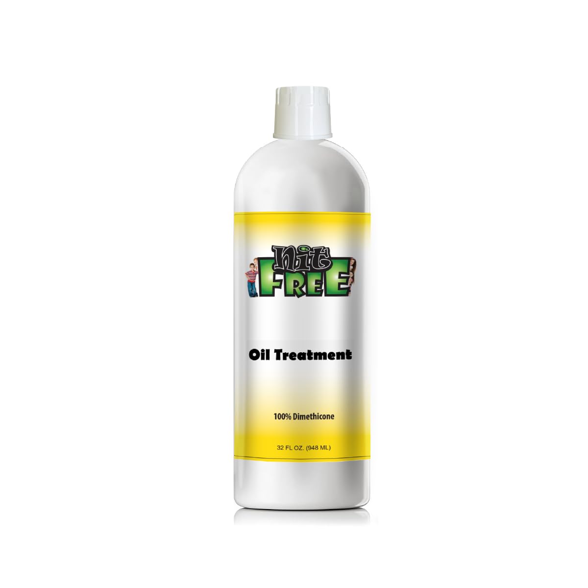 Nit Free front label on 32 oz bottle showing product name and clear formula benefit