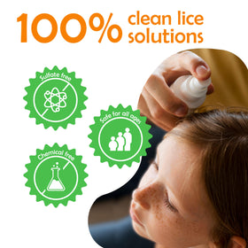 Nit Free being applied to hair demonstrating easier nit removal