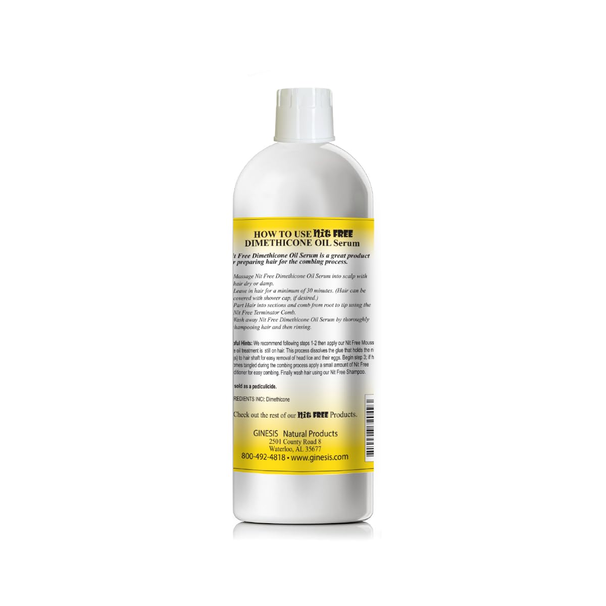 Nit Free pouring thick dimethicone oil texture demonstrating smooth coating benefit