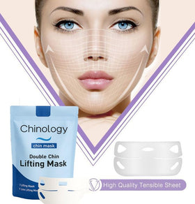 Nitidissima chin mask applied under chin demonstrating secure fit and instant lift benefit