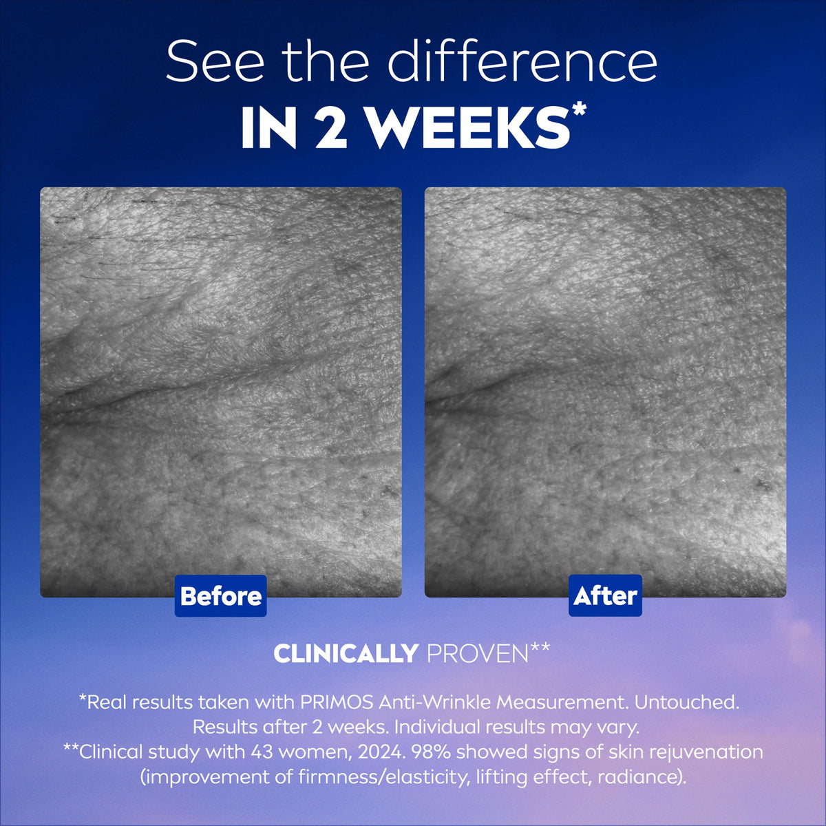 NIVEA serum applied on skin demonstrating smooth absorption and hydrated look