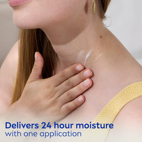NIVEA back label with ingredients and directions for simple routine benefit