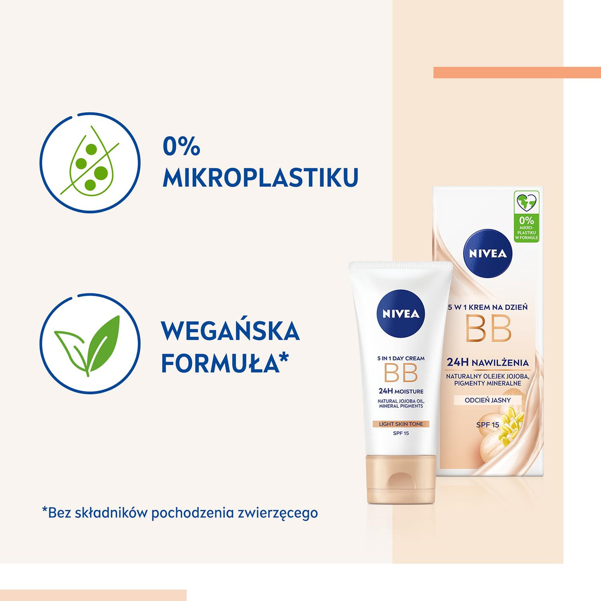 NIVEA BB Cream swatches on skin comparing tint and finish