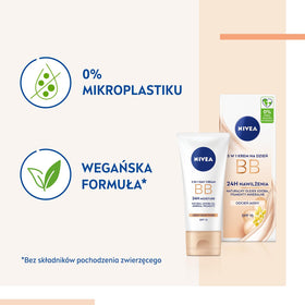 NIVEA BB Cream swatches on skin comparing tint and finish