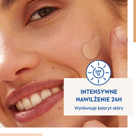 NIVEA BB Cream in hand during application for quick coverage