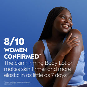 Cropped view of smoother skin after NIVEA routine showing improved texture