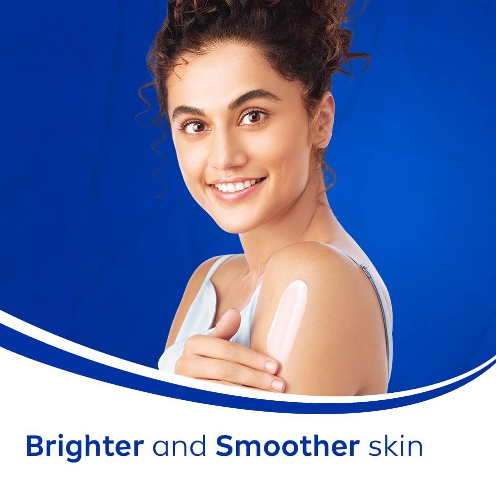 NIVEA lotion on bathroom vanity suggesting daily skincare routine