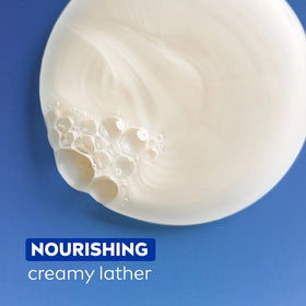 NIVEA label detail highlighting ingredients and nourishing serum benefit