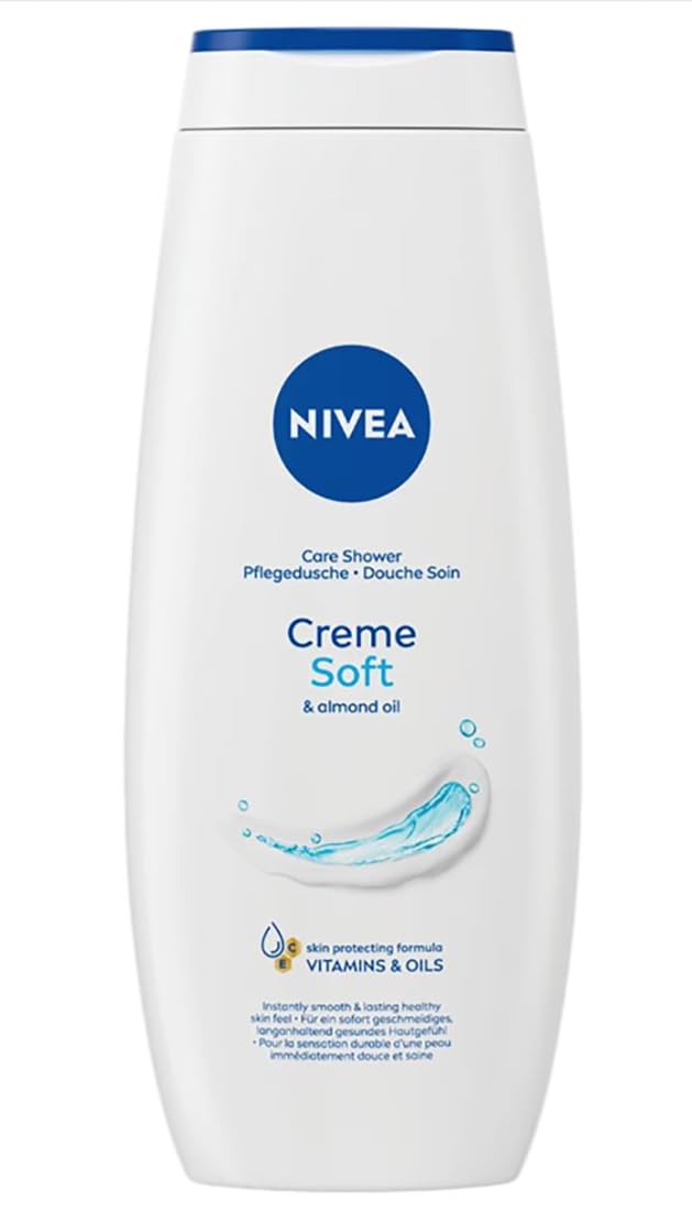 NIVEA bottle placed on bathroom shelf illustrating everyday use benefit