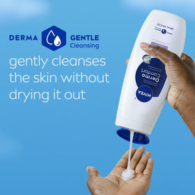 NIVEA ingredients label highlighting hyaluronic acid and vitamin E benefits