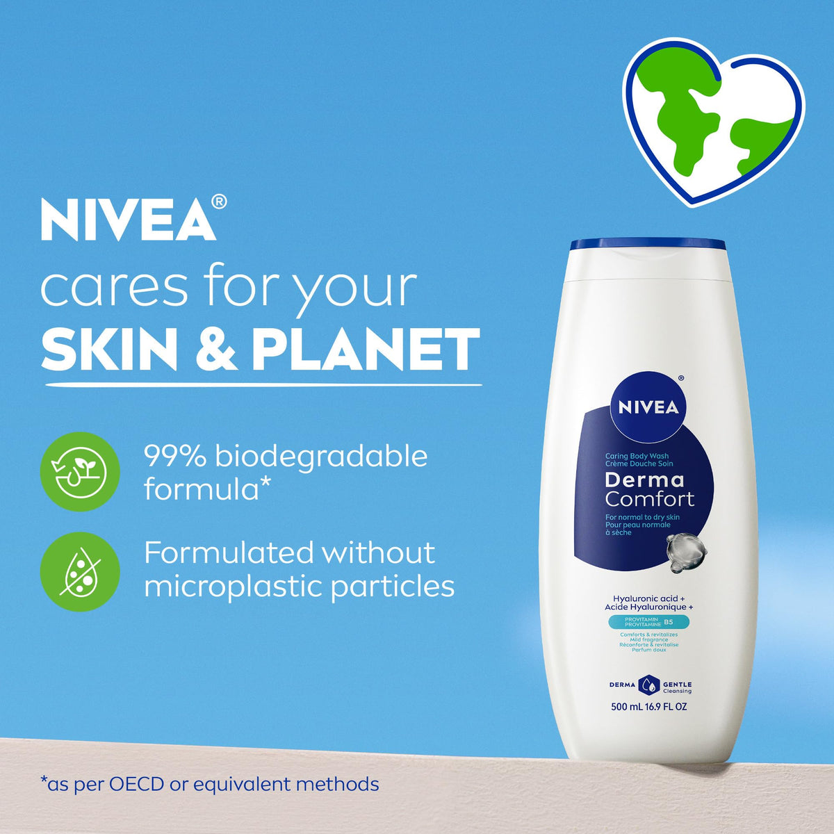 NIVEA Derma Comfort on bathroom shelf suggesting daily routine harmony