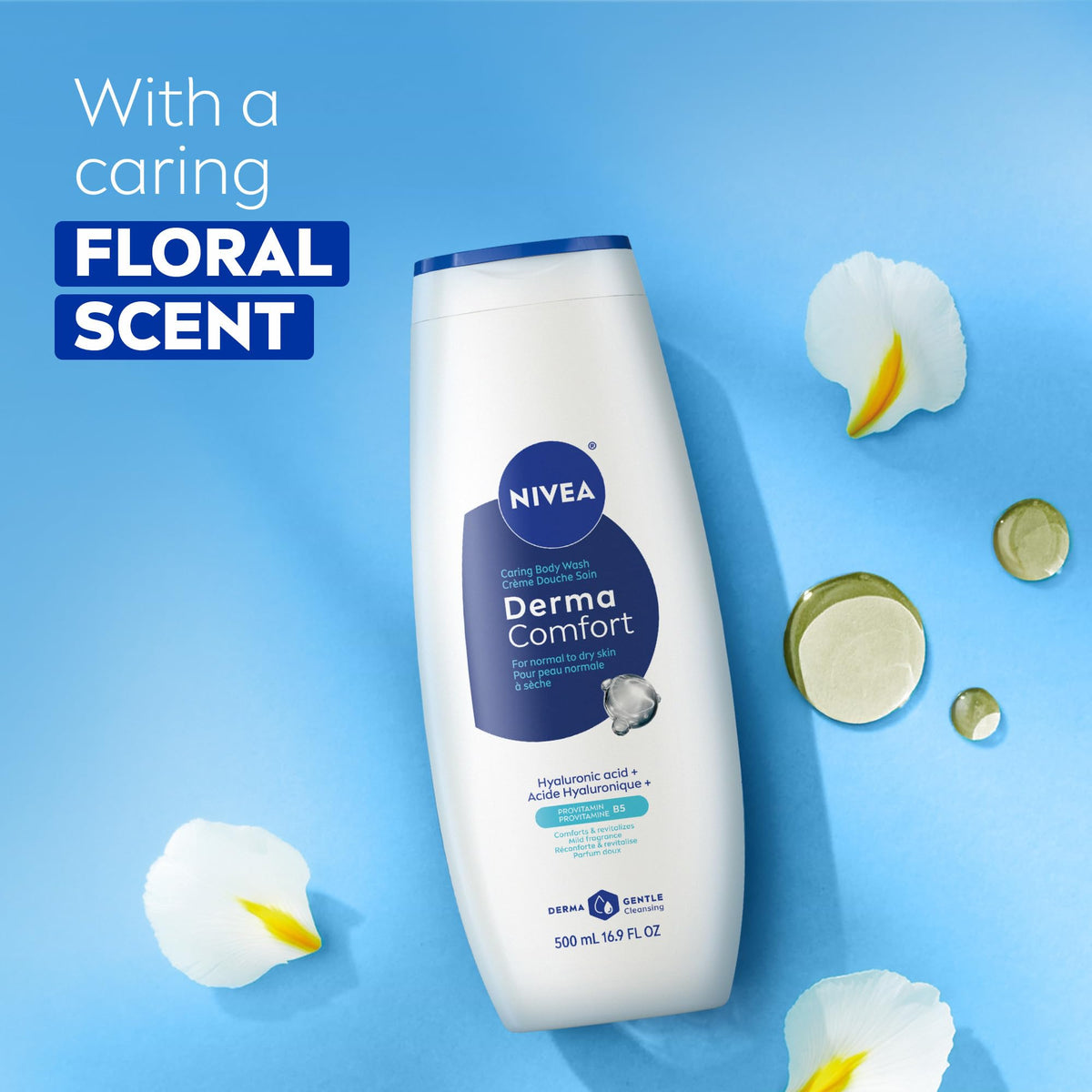 Three-bottle pack of NIVEA Derma Comfort offering value and convenience