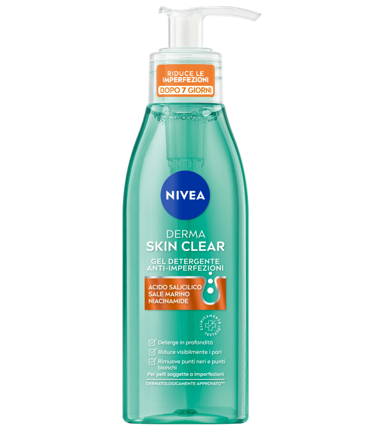 NIVEA front packaging showing clear gel tube and travel-ready size benefit