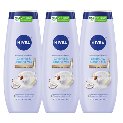 NIVEA front packaging showing coconut almond scent and benefits