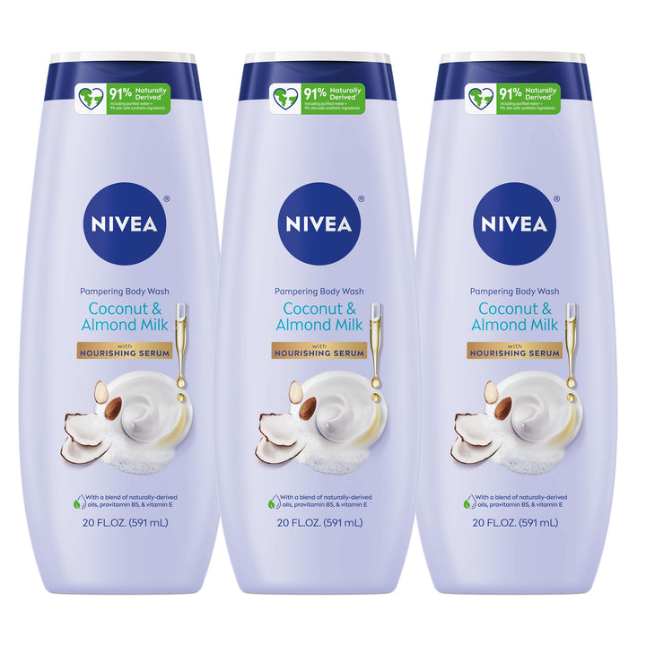 NIVEA front packaging showing coconut almond scent and benefits