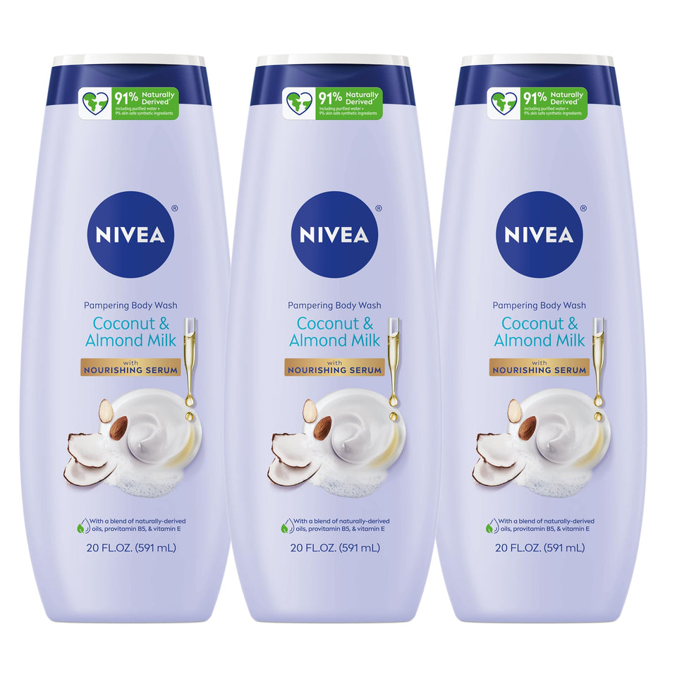 NIVEA front packaging showing coconut almond scent and benefits