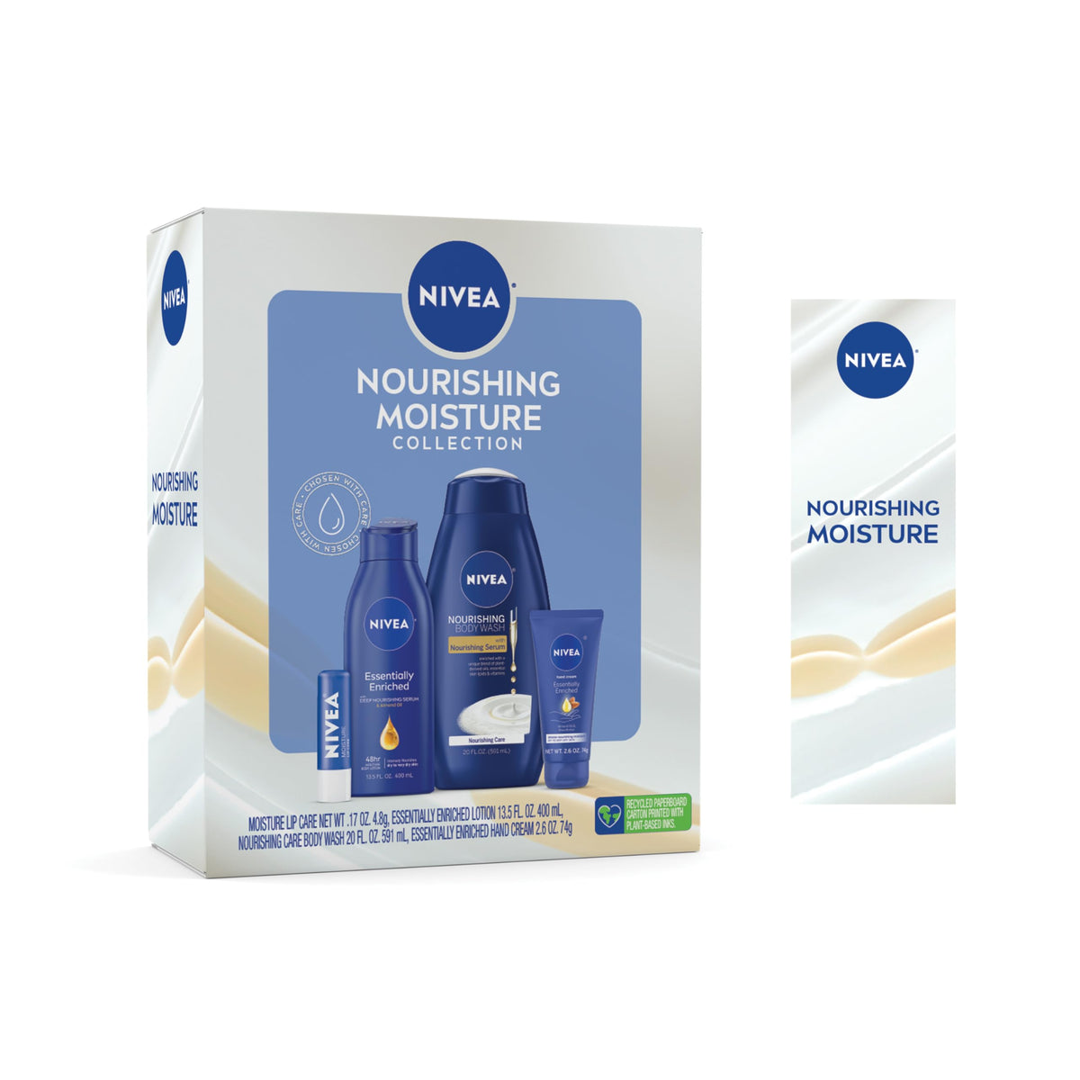 NIVEA gift set front packaging showing all four products and gifting appeal