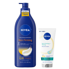 NIVEA front packaging showing lotion and gel for visible firming and hydration