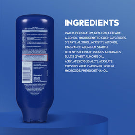 NIVEA ingredients label highlighting almond oil for lasting moisture