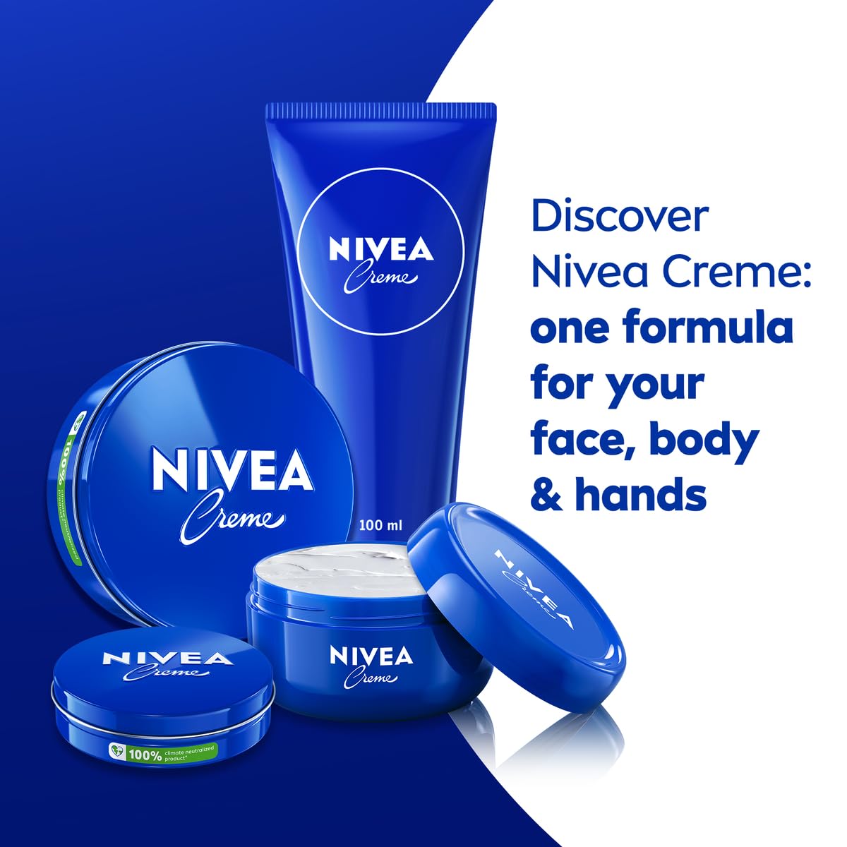NIVEA label and ingredients detail emphasizing trusted formulation and clarity