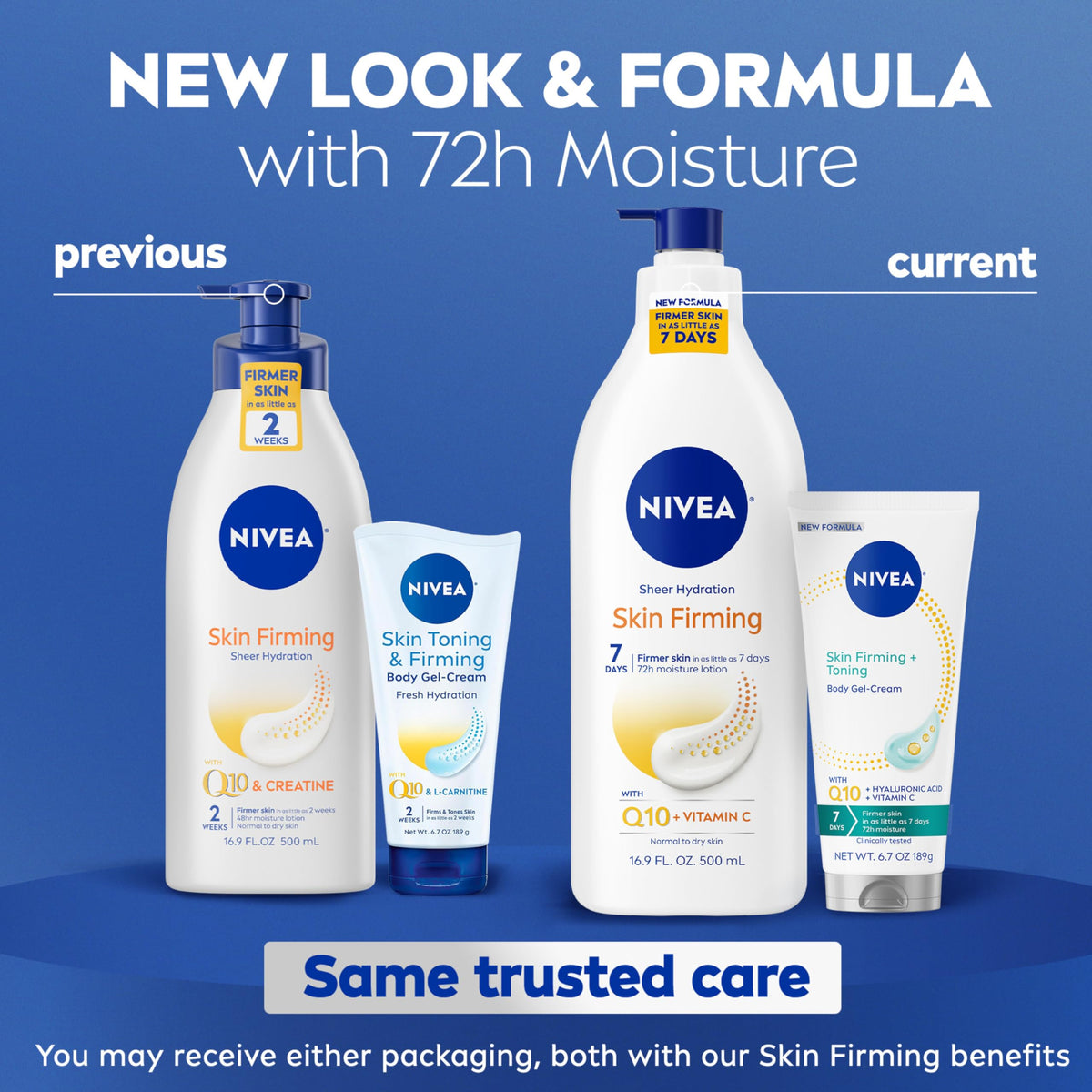NIVEA lotion pump close-up showing smooth dispensed texture and hydration